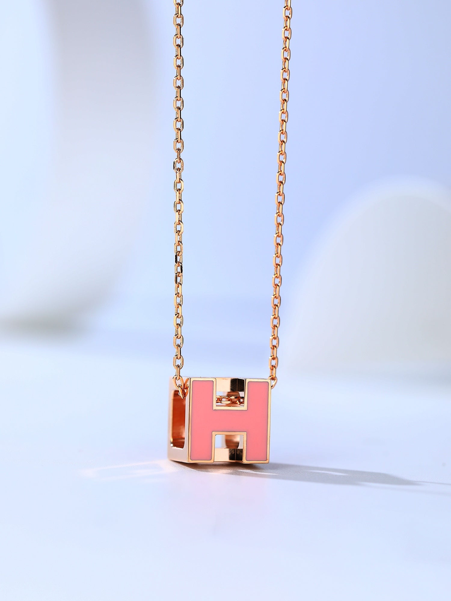 Loco H CAGE PINK GOLD NECKLACE