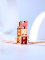 Loco H CAGE PINK GOLD NECKLACE