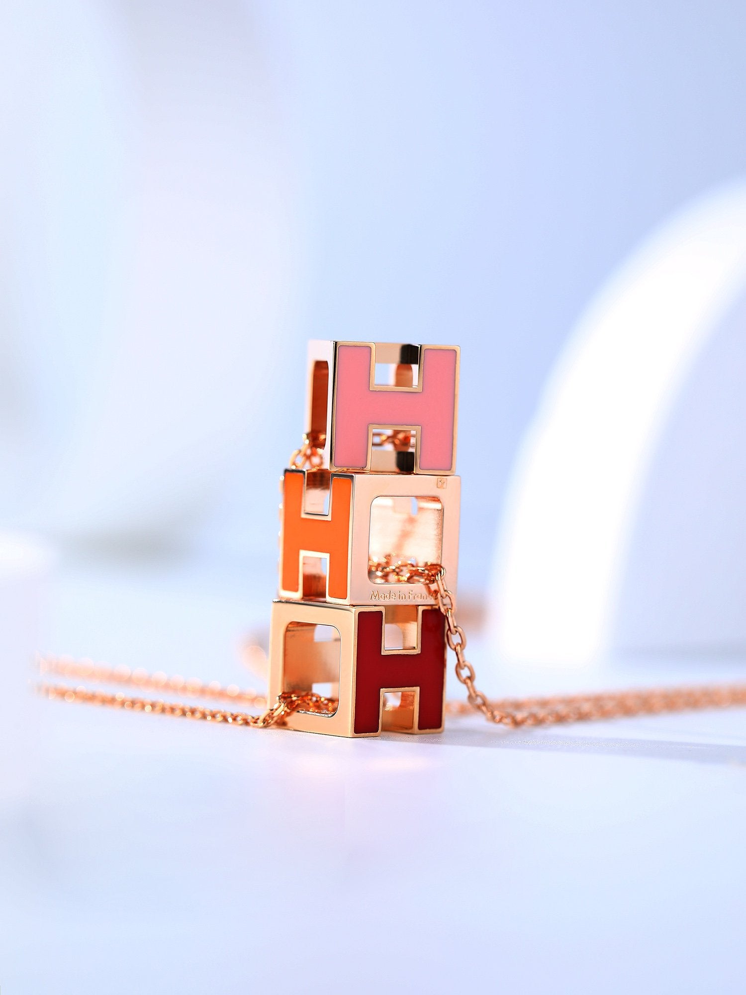 Loco H CAGE PINK GOLD NECKLACE