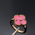 Loco CLOVER RHODONITE ROSE GOLD RING