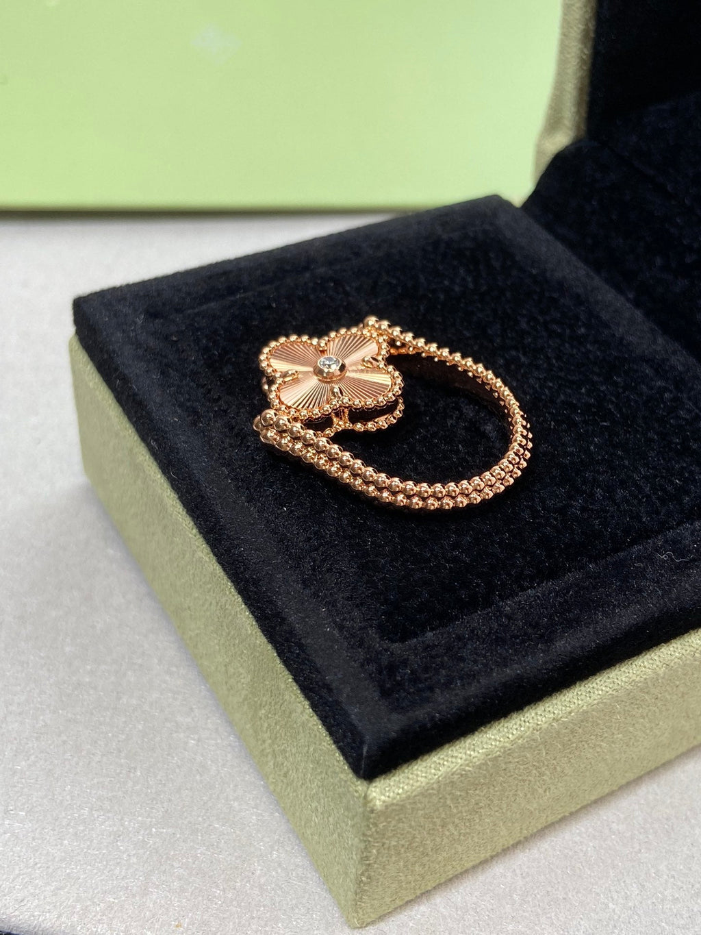 Loco CLOVER RIVERSIBLE ROSE GOLD RING