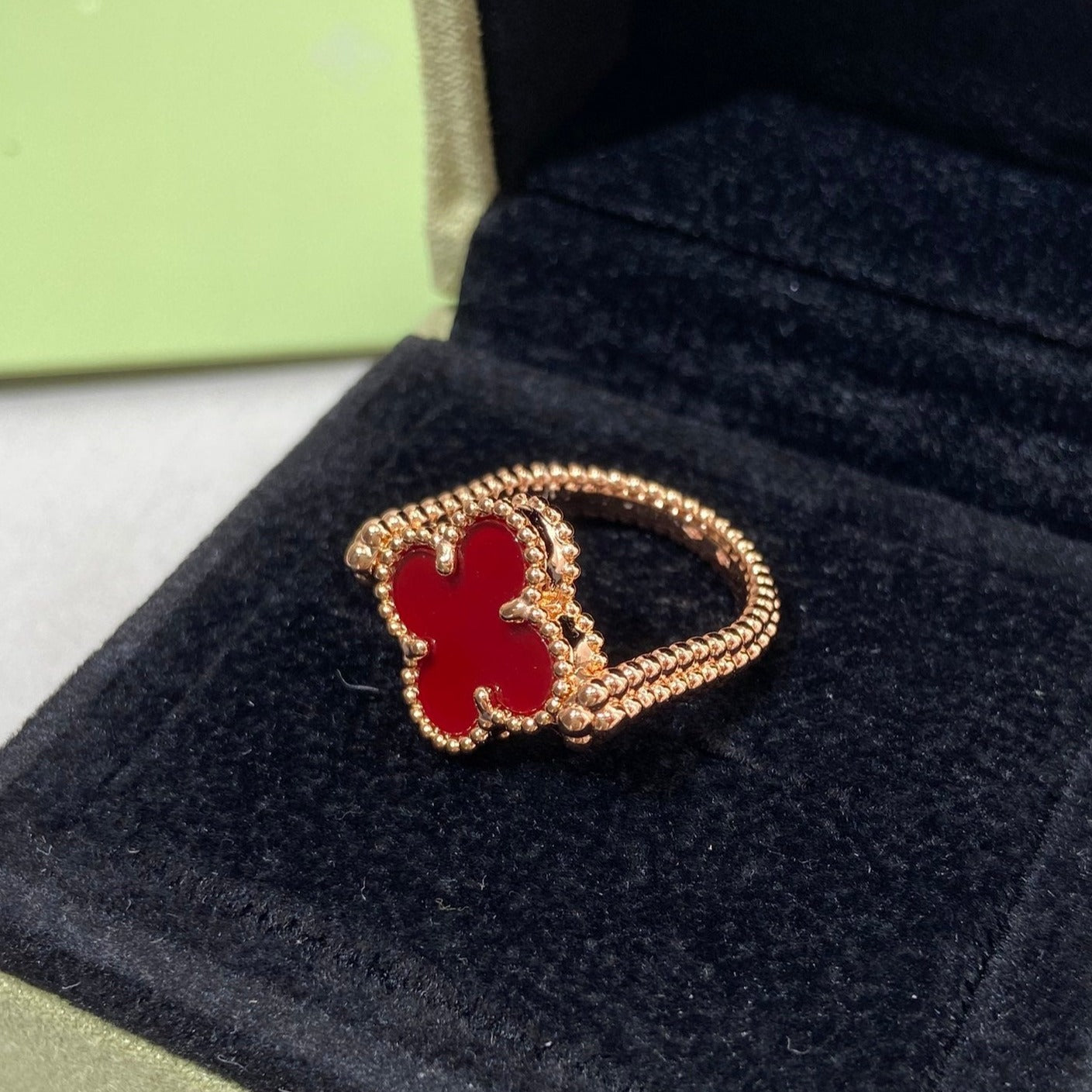 Loco CLOVER RIVERSIBLE ROSE GOLD RING