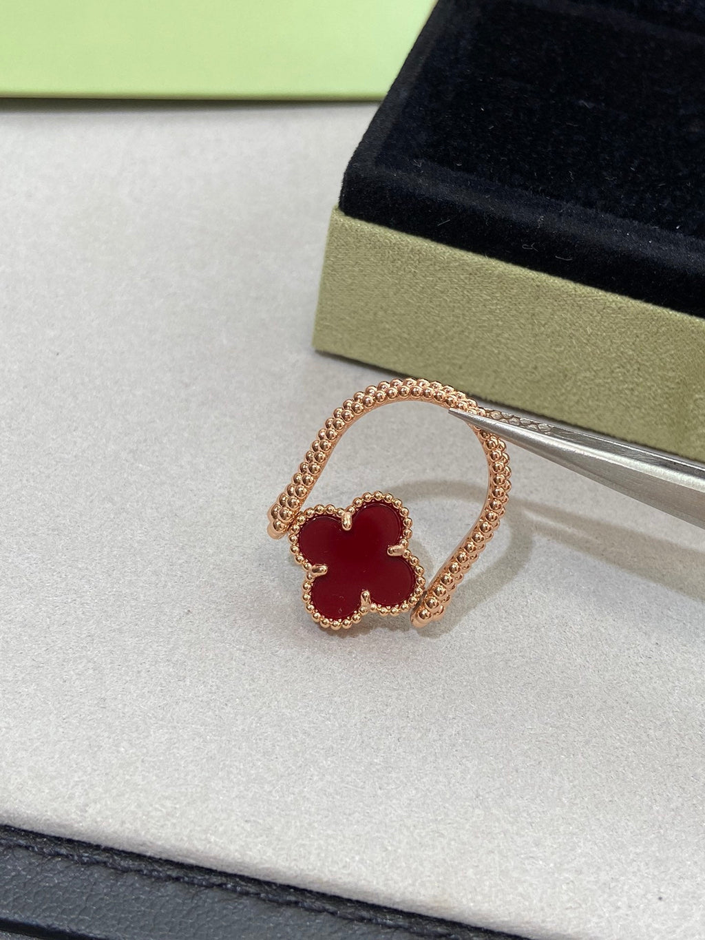 Loco CLOVER RIVERSIBLE ROSE GOLD RING