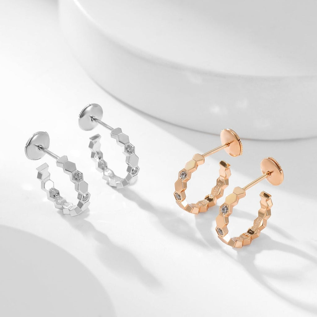 Loco BEE LOVE DIAMOND HOOP EARRINGS