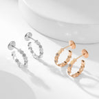 Loco BEE LOVE DIAMOND HOOP EARRINGS