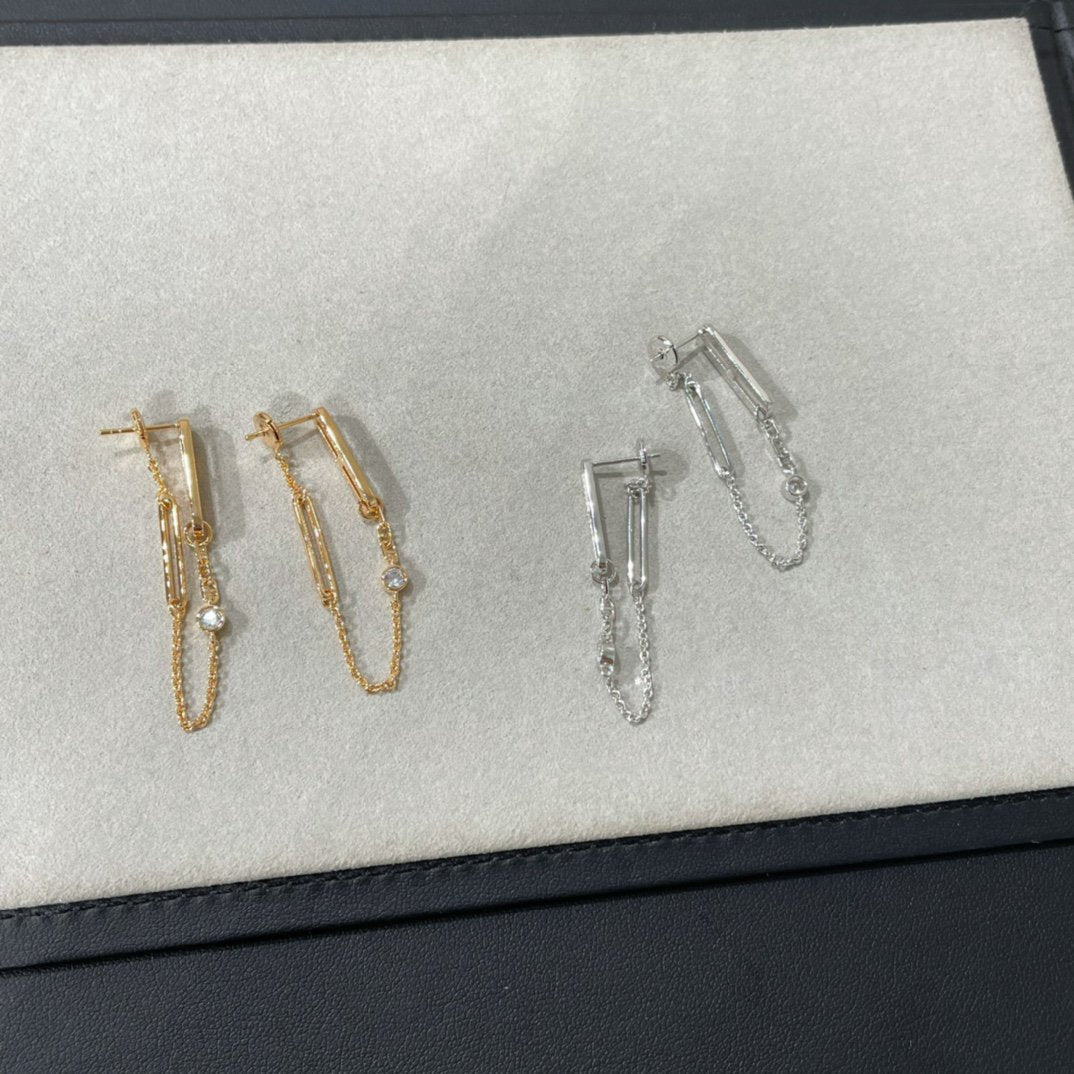 Loco CHAINE CHAOS DIAMOND DROP EARRINGS