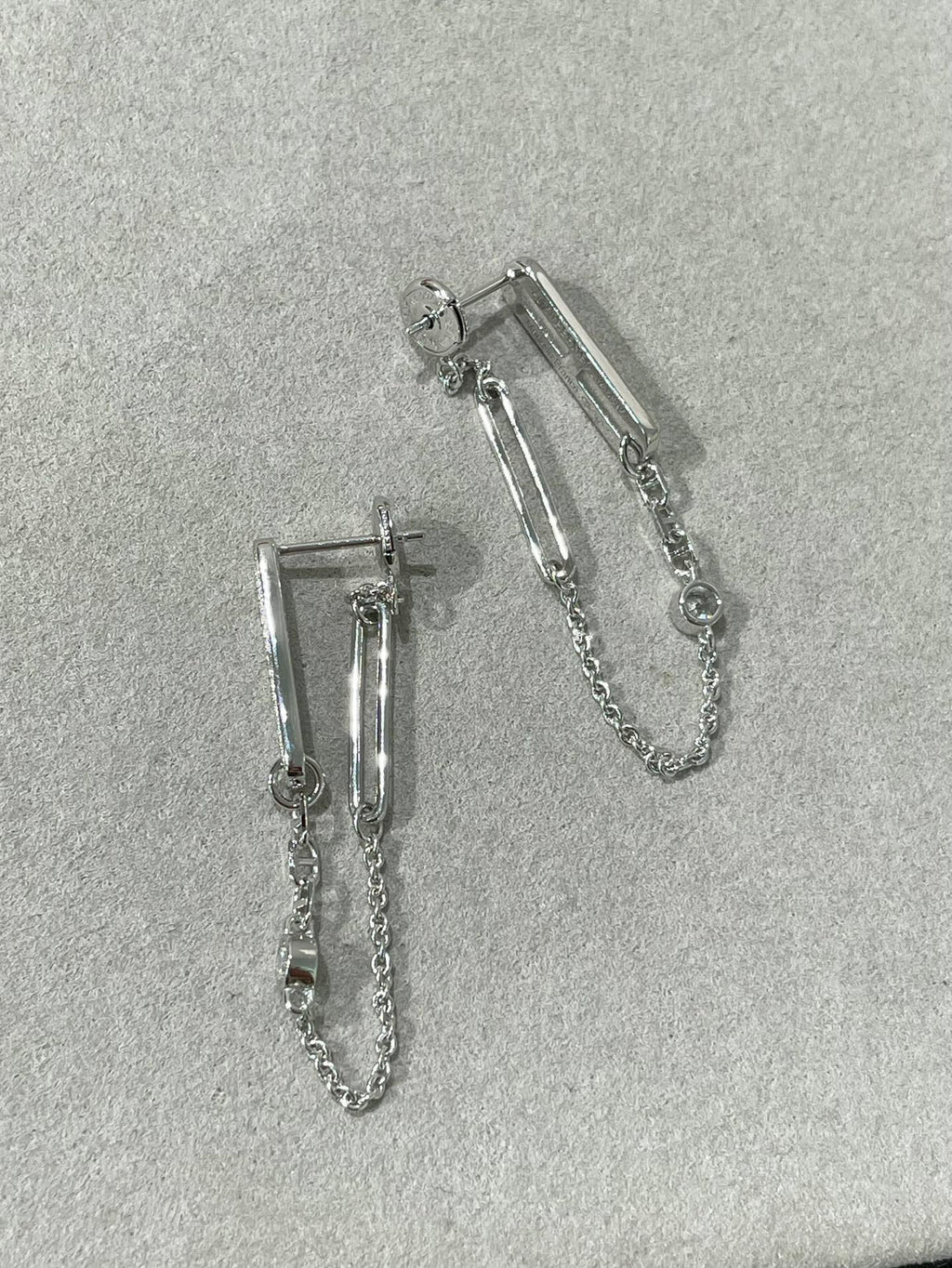Loco CHAINE CHAOS DIAMOND DROP EARRINGS