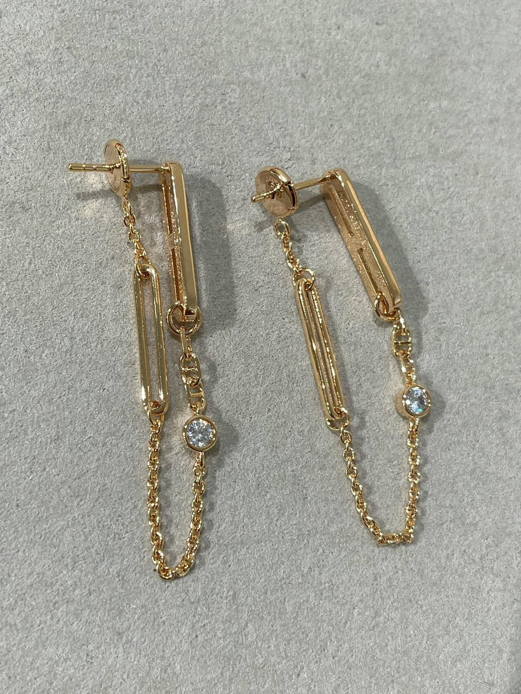 Loco CHAINE CHAOS DIAMOND DROP EARRINGS