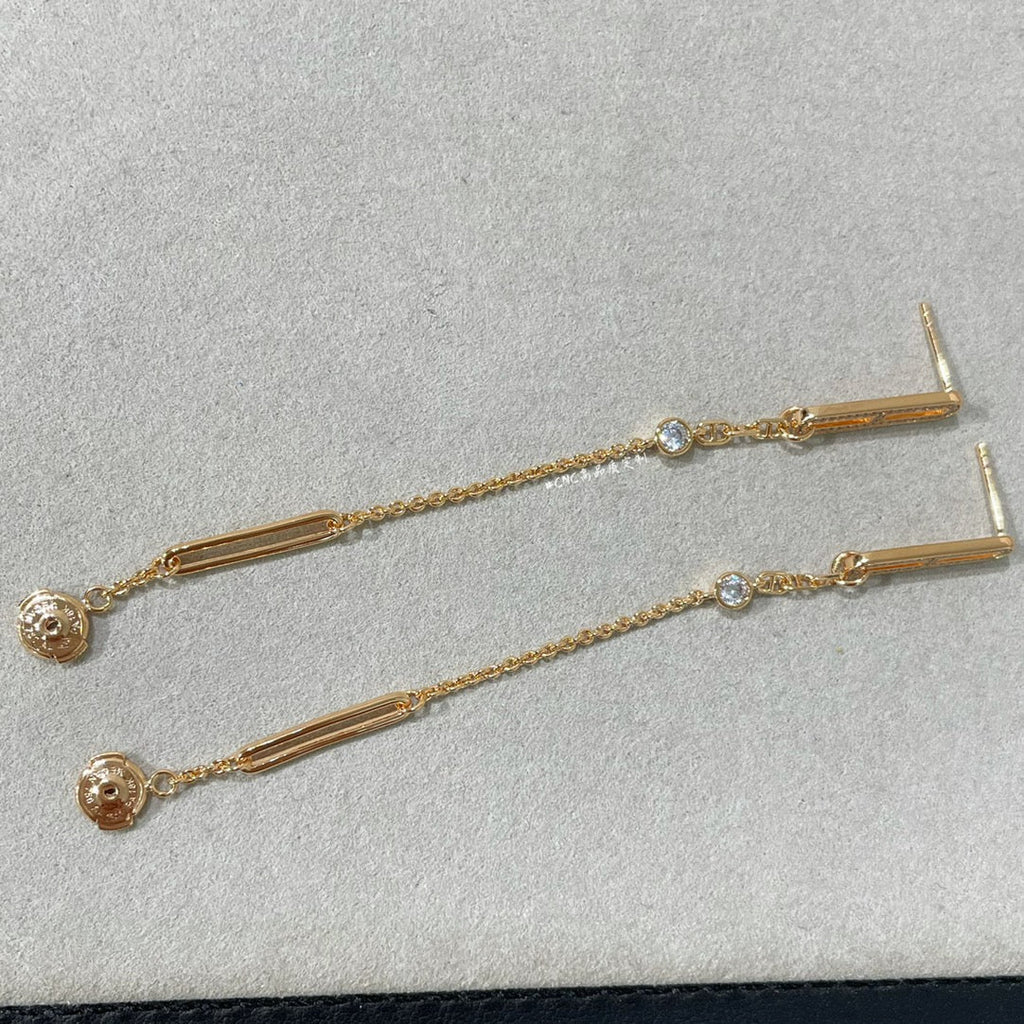 Loco CHAINE CHAOS DIAMOND DROP EARRINGS