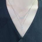 [Loco jewelrys]MOVE 2 ROW DIAMOND NECKLACE