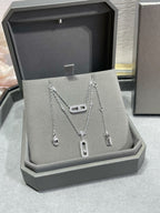[Loco jewelrys]MOVE 2 ROW DIAMOND NECKLACE