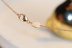 Loco JEUX MALACHITE 1 DIAMOND PINK GOLD NECKLACE