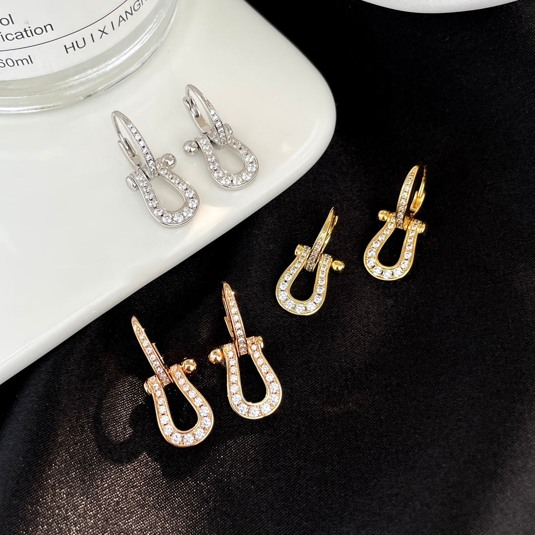 Loco FORCE 10 FULL DIAMOND DROP EARRINGS MEDIUM MODEL