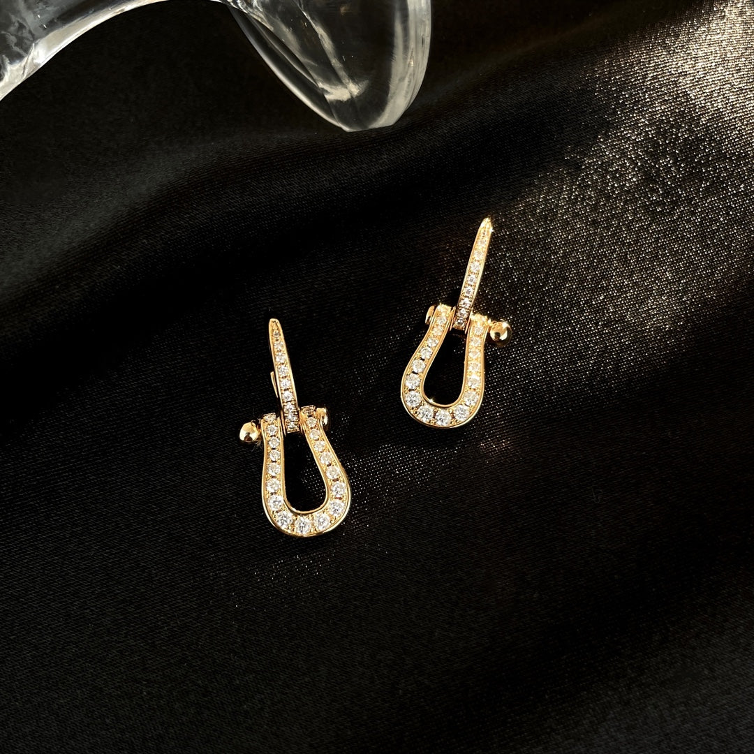 Loco FORCE 10 FULL DIAMOND DROP EARRINGS MEDIUM MODEL