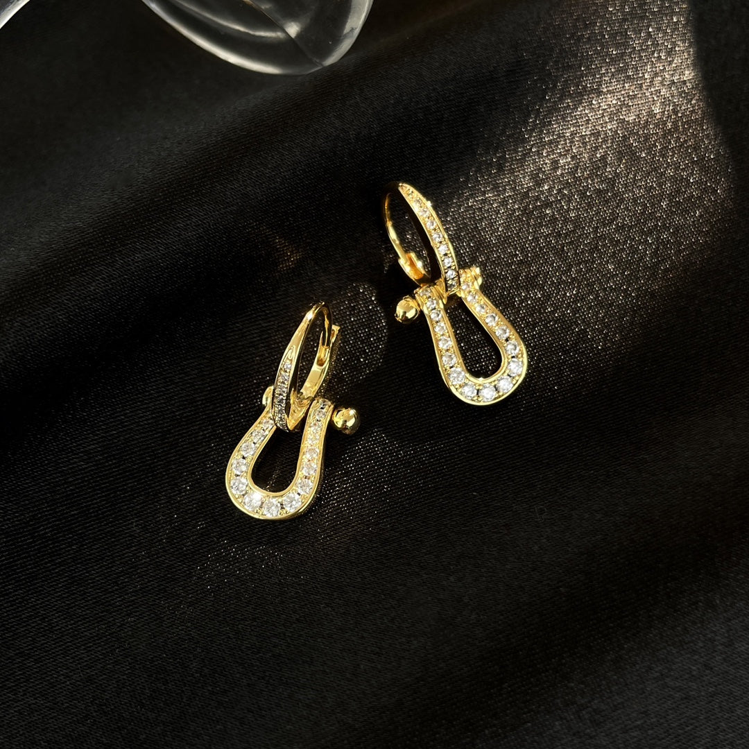 Loco FORCE 10 FULL DIAMOND DROP EARRINGS MEDIUM MODEL