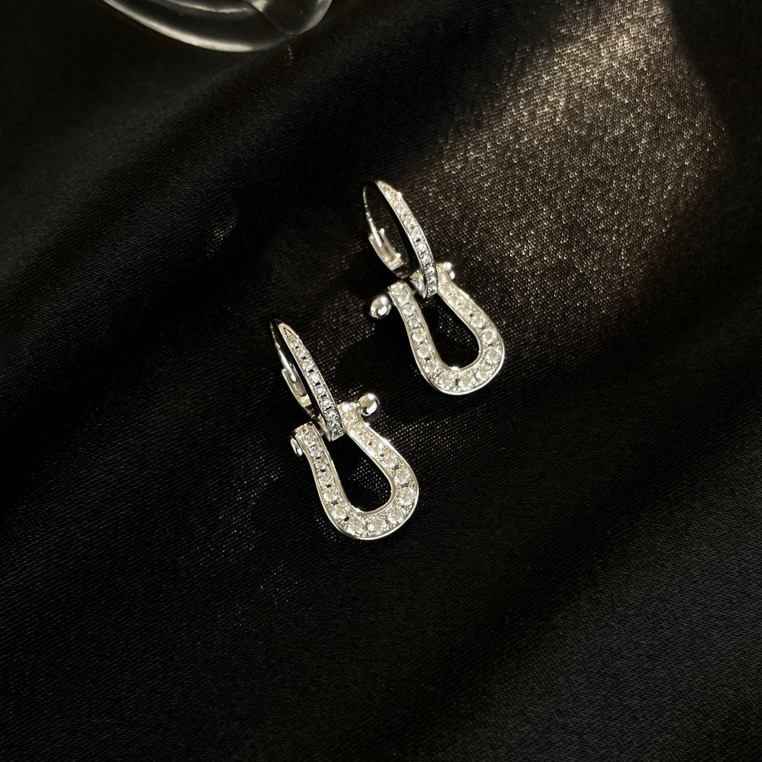 Loco FORCE 10 FULL DIAMOND DROP EARRINGS MEDIUM MODEL