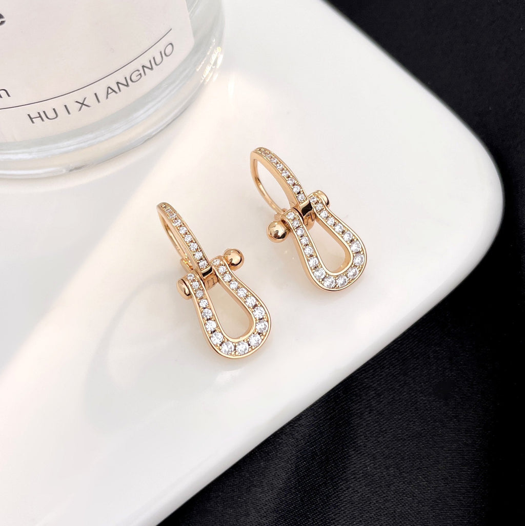Loco FORCE 10 FULL DIAMOND DROP EARRINGS MEDIUM MODEL