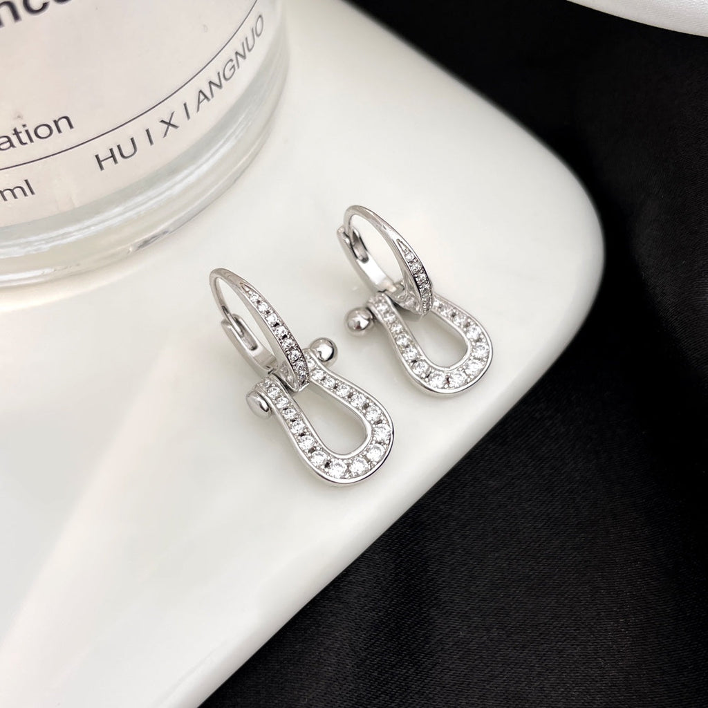 Loco FORCE 10 FULL DIAMOND DROP EARRINGS MEDIUM MODEL