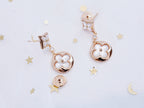 Loco STAR AND SUN PINK GOLD MOP DROP EARRINGS