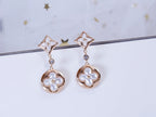 Loco STAR AND SUN PINK GOLD MOP DROP EARRINGS