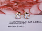 Loco STAR AND SUN PINK GOLD MOP STUD EARRINGS