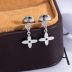 Loco VIDYLLE SILVER DIAMOND MINI DROP EARRINGS