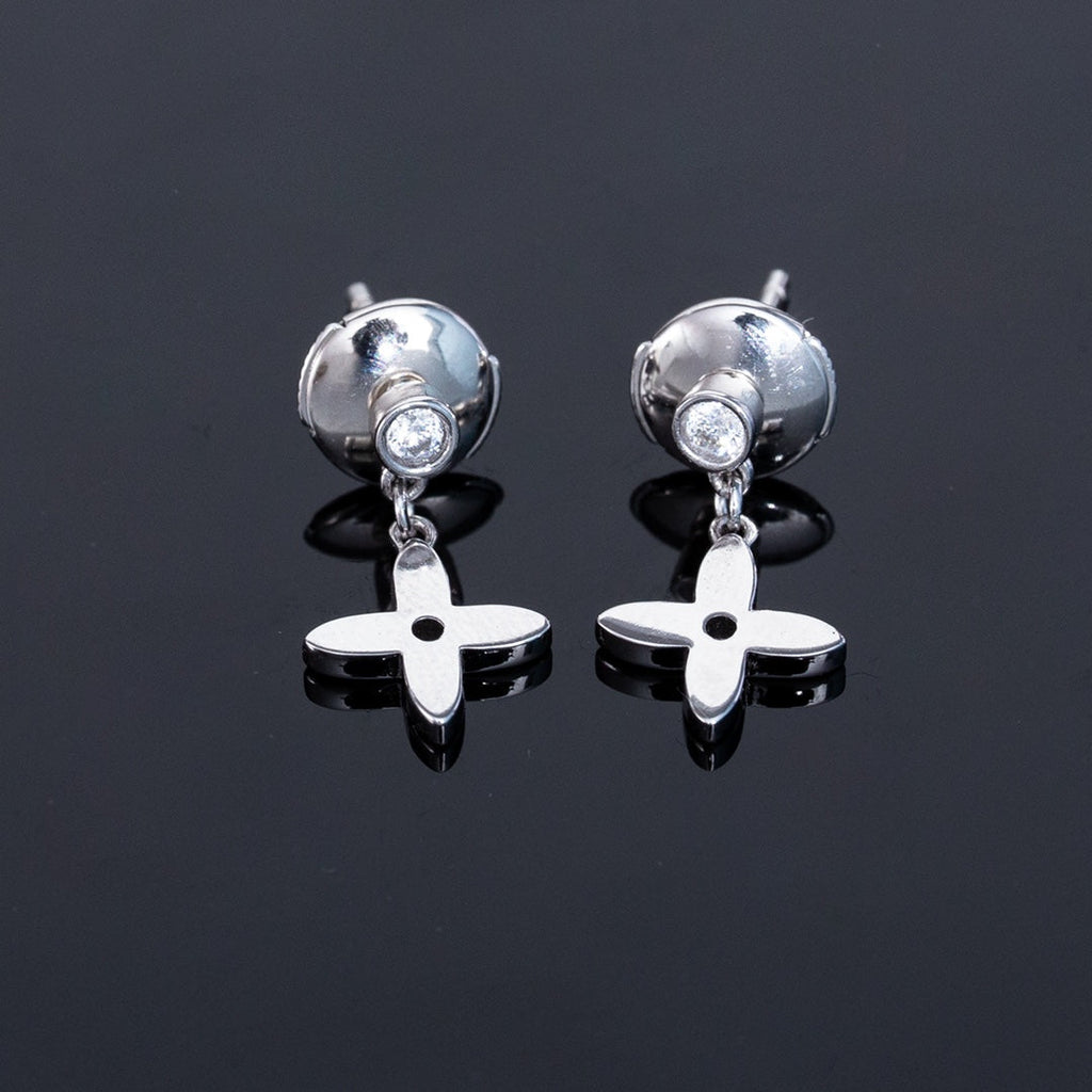 Loco VIDYLLE SILVER DIAMOND MINI DROP EARRINGS