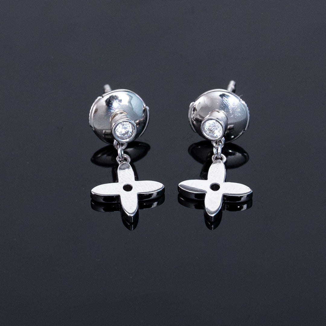 Loco VIDYLLE SILVER DIAMOND MINI DROP EARRINGS
