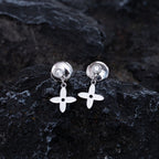 Loco VIDYLLE SILVER DIAMOND MINI DROP EARRINGS