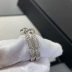 Loco LOVE DIAMOND SILVER HOOP EARRINGS