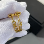 Loco LOVE DIAMOND GOLD HOOP EARRINGS