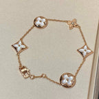 Loco STAR AND SUN 5 MOTIF MOP PINK GOLD BRACELET