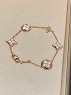 Loco STAR AND SUN 5 MOTIF MOP PINK GOLD BRACELET