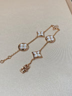 Loco STAR AND SUN 5 MOTIF MOP PINK GOLD BRACELET