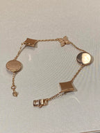 Loco STAR AND SUN 5 MOTIF MOP PINK GOLD BRACELET