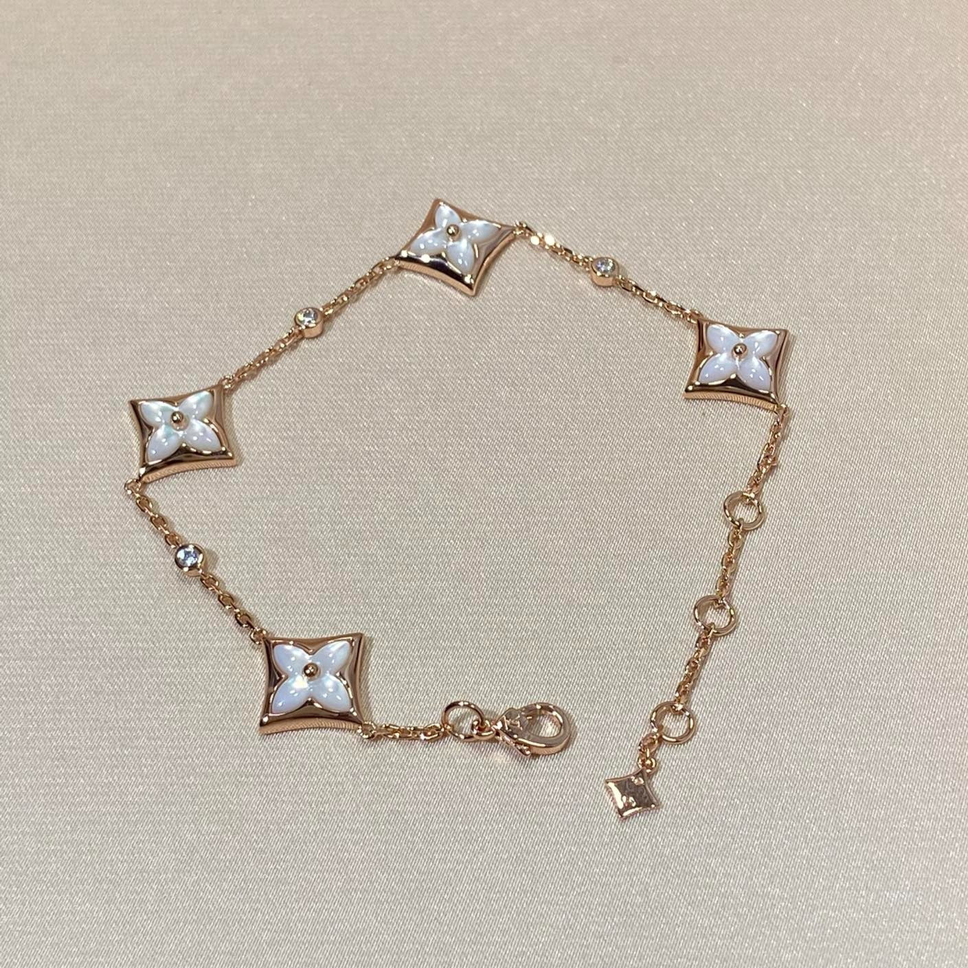 Loco STAR 4 MOTIF MOP DIAMOND PINK GOLD BRACELET