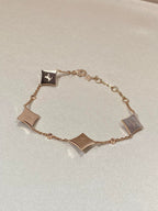 Loco STAR 4 MOTIF MOP DIAMOND PINK GOLD BRACELET