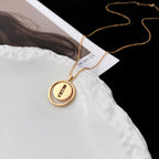 [Loco jewelrys]LUCKY MOVE MOP PINK GOLD NECKLACE