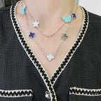 Loco LUCKY CLOVER SILVER 11 MOTIF NECKLACE