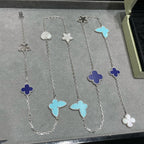 Loco LUCKY CLOVER SILVER 11 MOTIF NECKLACE