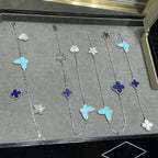 Loco LUCKY CLOVER SILVER 11 MOTIF NECKLACE