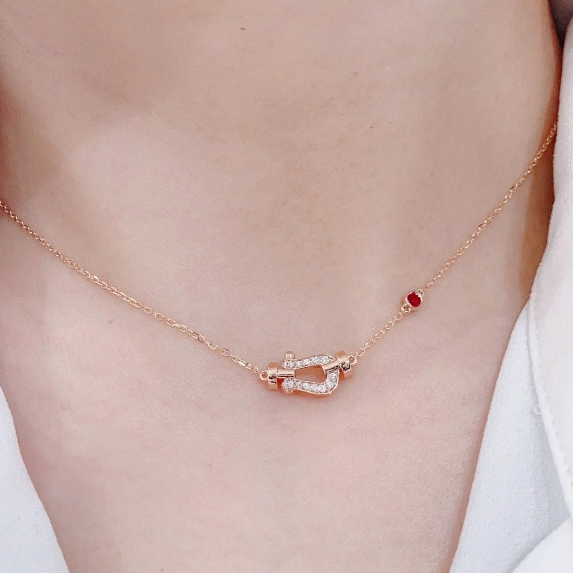 Loco FORCE 10 DIAMOND PINK GOLD NECKLACE
