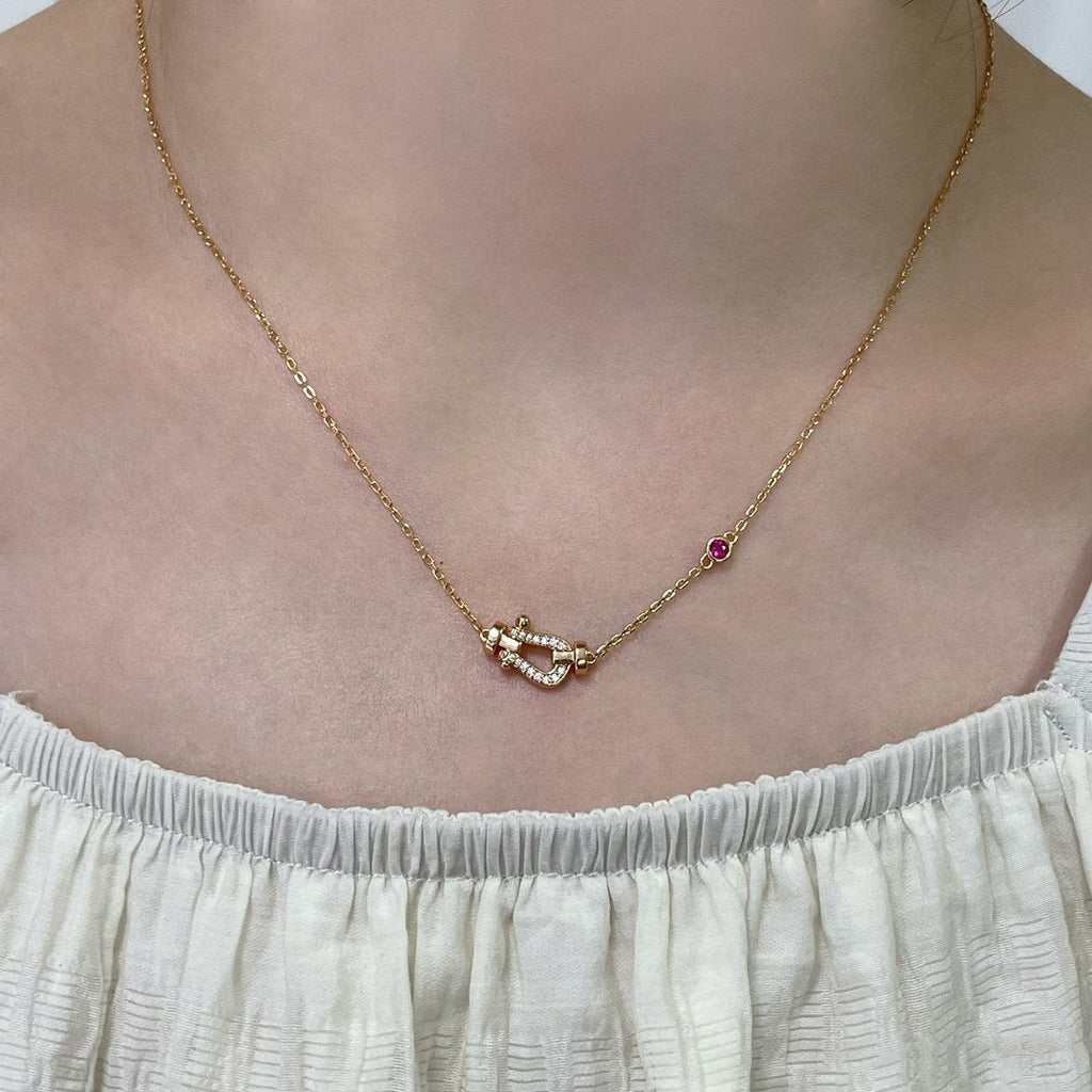 Loco FORCE 10 DIAMOND PINK GOLD NECKLACE
