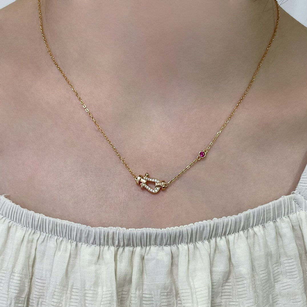 Loco FORCE 10 DIAMOND PINK GOLD NECKLACE