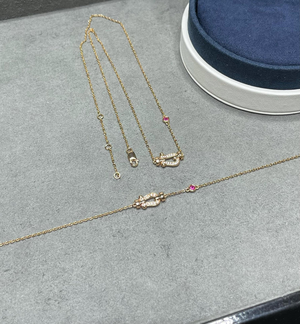 Loco FORCE 10 DIAMOND PINK GOLD NECKLACE