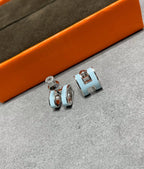 Loco POP H SKY BLUE STUD EARRINGS