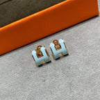 Loco POP H SKY BLUE STUD EARRINGS