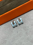 Loco POP H SKY BLUE STUD EARRINGS