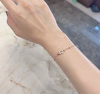 Loco FORCE 10 DIAMOND CHAIN LINK PINK GOLD BRACELET