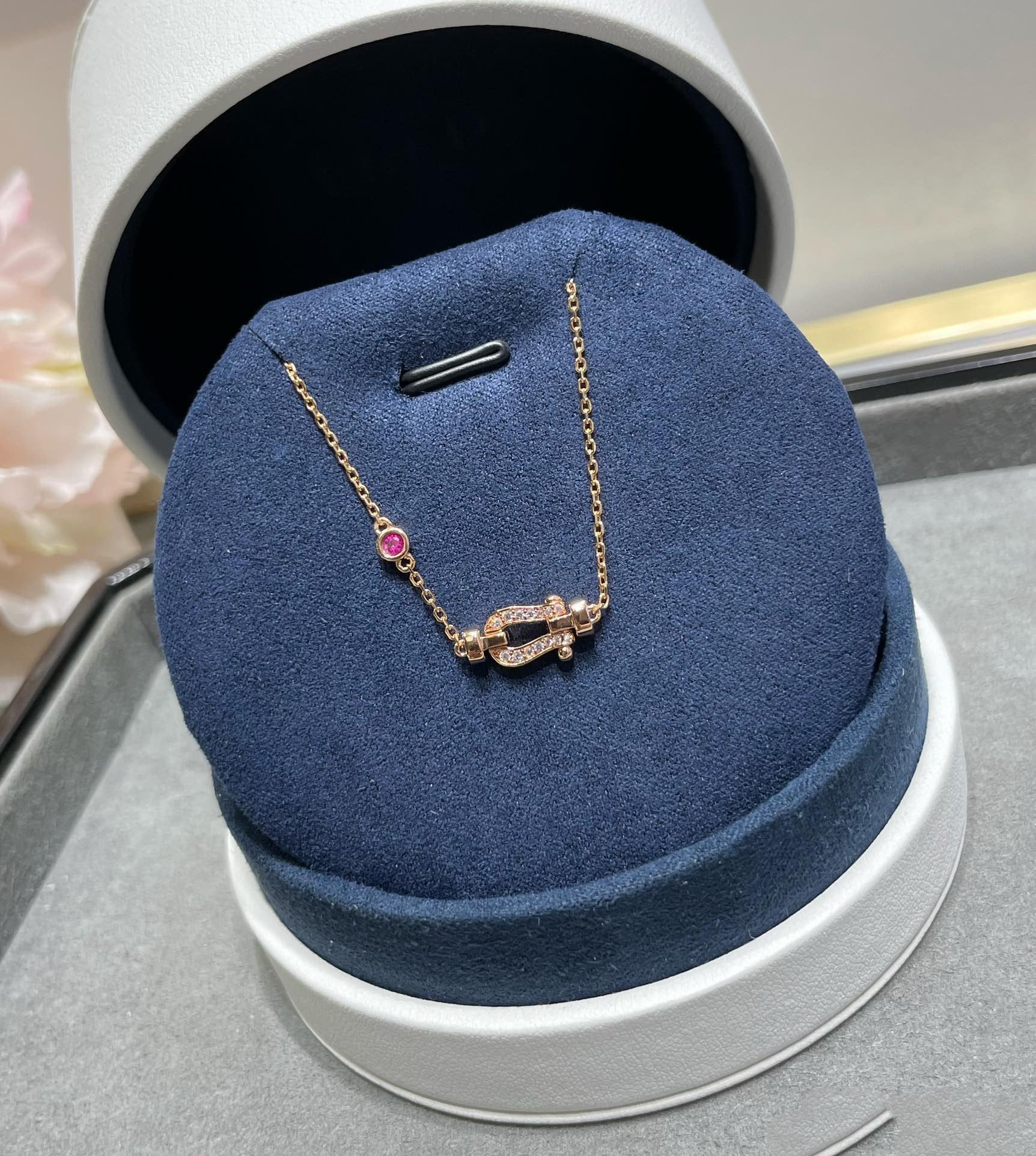Loco FORCE 10 DIAMOND CHAIN LINK PINK GOLD BRACELET